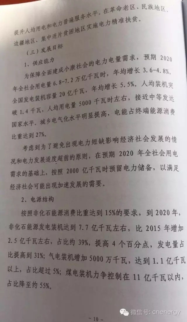 国家能源局：《电力发展